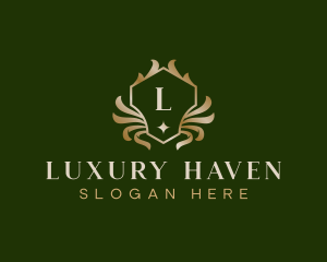 Luxury Crest Floral logo design