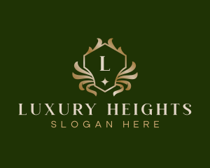 Luxury Crest Floral logo design