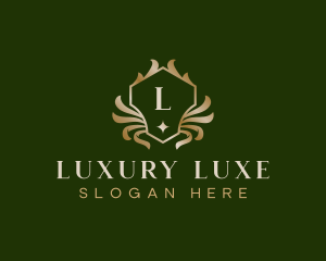 Luxury Crest Floral logo design