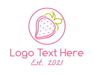 Resto - Minimalist Strawberry Fruit logo design