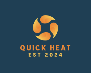 Heating Ventilation Circulate  logo design