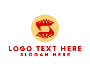 Tent - Diamond Jewelry Gem Letter S logo design
