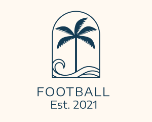 Trip - Palm Tree Beach Resort logo design
