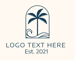 Palm Tree - Palm Tree Beach Resort logo design