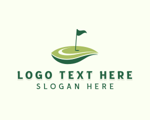 Golfing - Golf Flag Tournament logo design