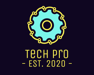 Processor - Blue Industrial Disc logo design