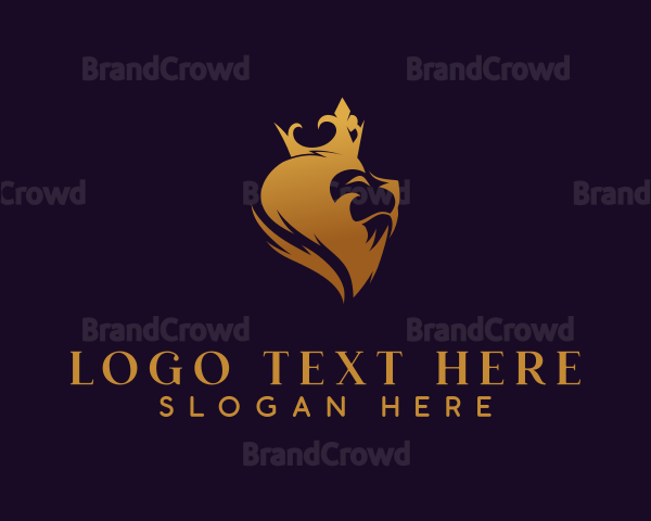 Luxury Wild Lion Logo