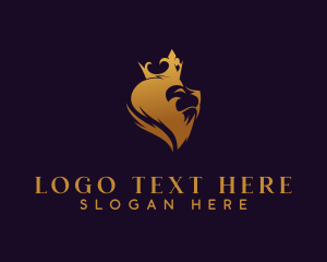 Kingdom - Luxury Wild Lion logo design