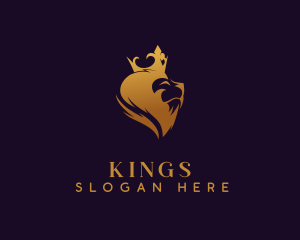 Luxury Wild Lion logo design