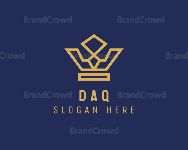 Elegant Geometric Crown Logo