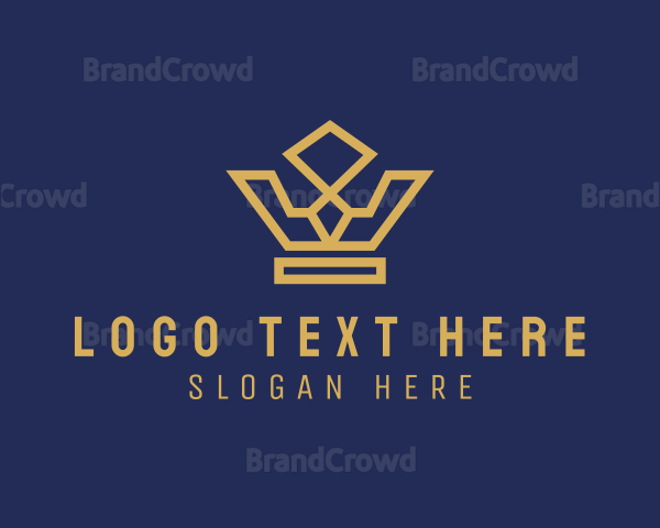 Elegant Geometric Crown Logo