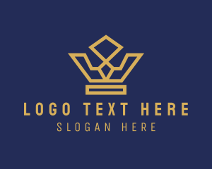 Hospitality - Elegant Geometric Crown logo design