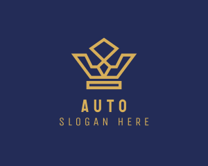 Elegant Geometric Crown  Logo