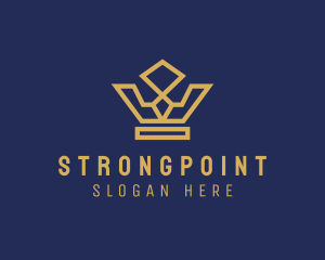 Elegant Geometric Crown  Logo