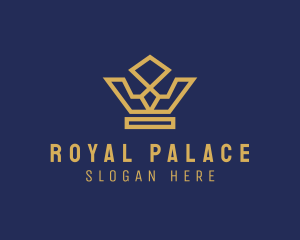 Elegant Geometric Crown  logo design