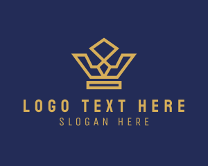 Elegant Geometric Crown  Logo