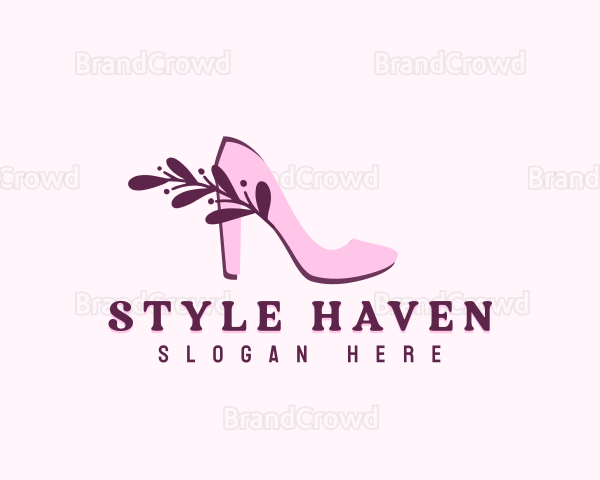 Feminine Stiletto Shoe Logo