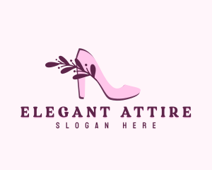Feminine Stiletto Shoe Logo