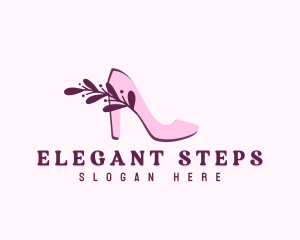 Feminine Stiletto Shoe logo design