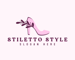 Feminine Stiletto Shoe logo design