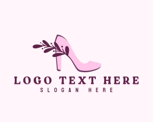 Feminine Stiletto Shoe Logo