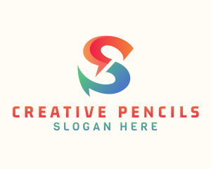 Gradient Hook Letter S  logo design