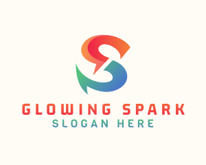 Gradient Hook Letter S  logo design