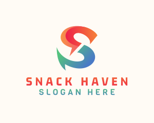 Gradient Hook Letter S  logo design