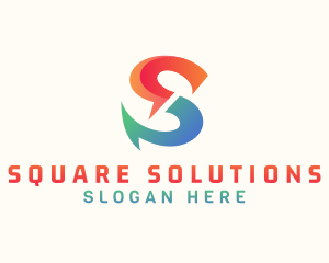 Gradient Hook Letter S  logo design