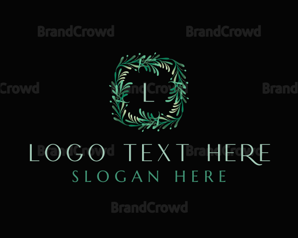 Plant Wreath Floral Logo