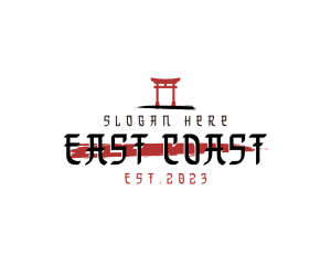 East - Asian Japanese Shrine logo design