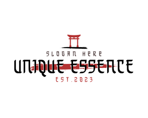 Asian Japanese Shrine logo design