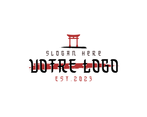 Noodle - Asian Japanese Shrine logo design