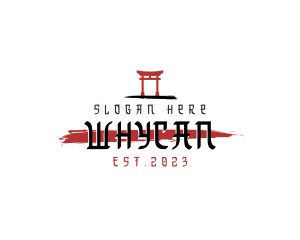 Distinct - Asian Japanese Shrine logo design