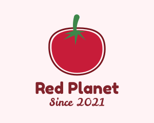 Minimalist Red Tomato  logo design