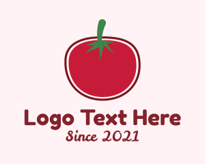 Fruit - Minimalist Red Tomato logo design