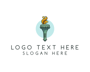 National - Statue Of Liberty Torch logo design