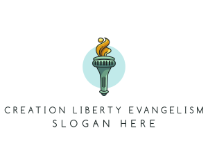 Statue Of Liberty Torch logo design