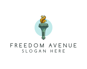 Liberty - Statue Of Liberty Torch logo design