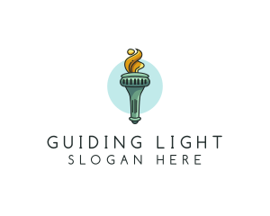 Statue Of Liberty Torch logo design