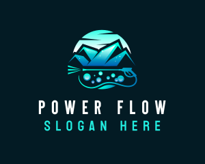 Roof Power Wash Cleaning logo design