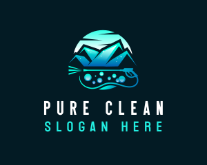 Roof Power Wash Cleaning logo design