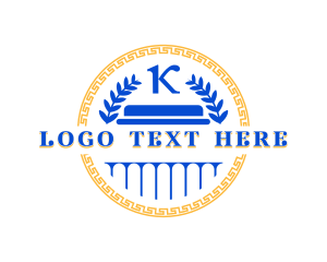 Greek Wreath Letter K Logo