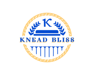 Greek Wreath Letter K logo design