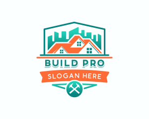 House Repair Roofing Logo
