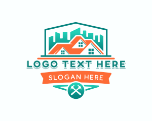 Hammer - House Repair Roofing logo design