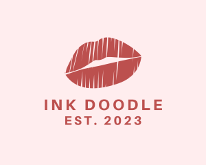 Scribble - Scribble Lips Cosmetics logo design
