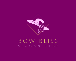 Bow - Fashion Sun Hat logo design