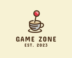 Coffee Cup Joystick logo design