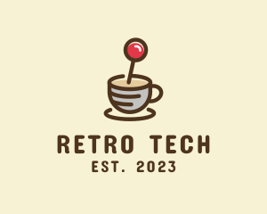 Coffee Cup Joystick logo design